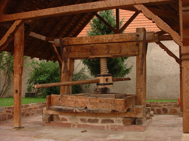 Wine press in Alsace